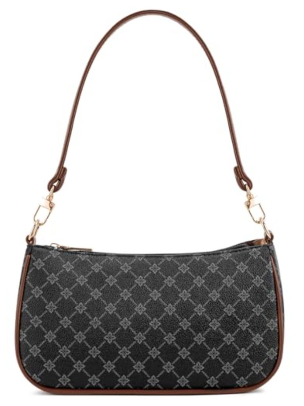 Vegan Leather Shoulder Bag Removable Strap Crossbody Clutch Tote